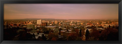 Framed USA, Washington, Spokane, Cliff Park, High angle view of buildings in a city Print