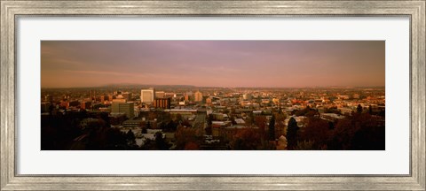 Framed USA, Washington, Spokane, Cliff Park, High angle view of buildings in a city Print