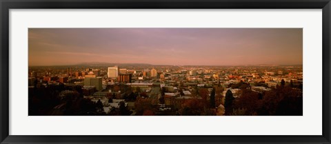 Framed USA, Washington, Spokane, Cliff Park, High angle view of buildings in a city Print