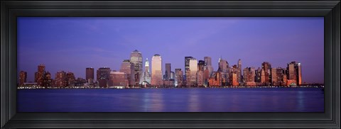 Framed Skyscrapers in a city, Manhattan, New York Print