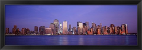 Framed Skyscrapers in a city, Manhattan, New York Print