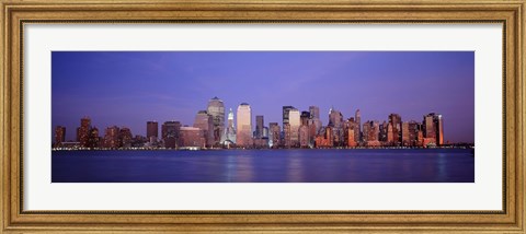 Framed Skyscrapers in a city, Manhattan, New York Print
