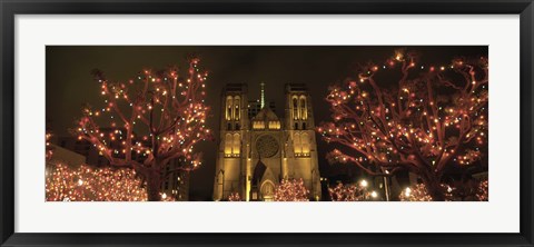 Framed Facade Of A Church, Grace Cathedral, San Francisco, California, USA Print