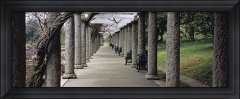 Framed Columns Along A Path In A Garden, Maymont, Richmond, Virginia, USA Print