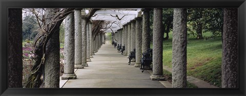 Framed Columns Along A Path In A Garden, Maymont, Richmond, Virginia, USA Print