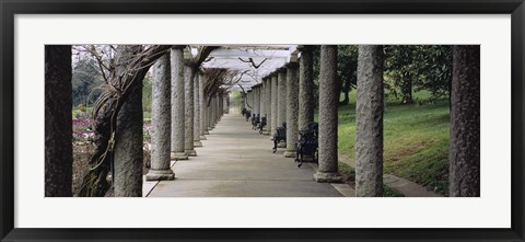 Framed Columns Along A Path In A Garden, Maymont, Richmond, Virginia, USA Print