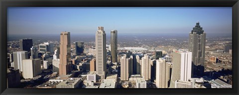 Framed Aerial view of Atlanta, Georgia Print