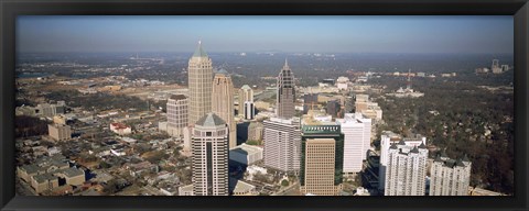 Framed High angle view of buildings in a city, Atlanta, Georgia, USA Print