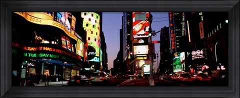 Framed Times Square, New York City at night Print