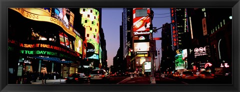 Framed Times Square, New York City at night Print