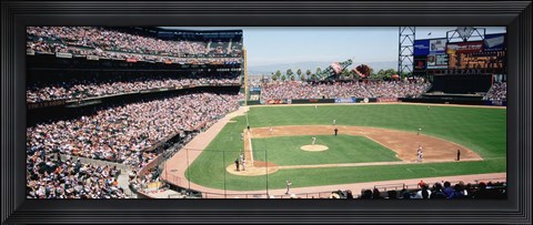 Framed High angle view of a stadium, Pac Bell Stadium, San Francisco, California Print