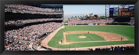 Framed High angle view of a stadium, Pac Bell Stadium, San Francisco, California Print