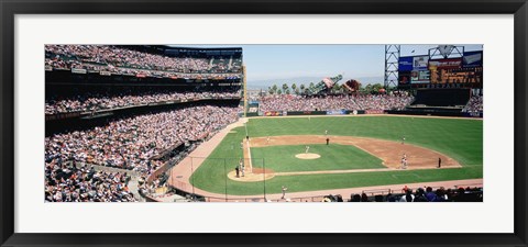 Framed High angle view of a stadium, Pac Bell Stadium, San Francisco, California Print