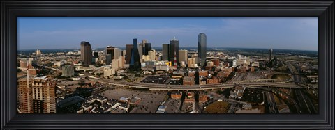 Framed Aerial view of a city, Dallas, Texas, USA Print