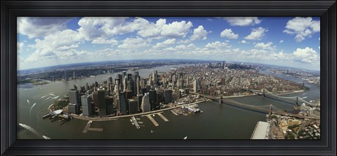 Framed Aerial View of New York City Print