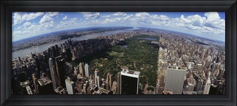 Framed Aerial View of New York City with Central Park Print