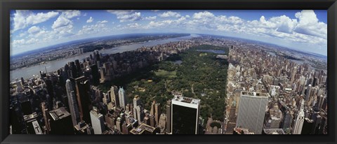 Framed Aerial View of New York City with Central Park Print