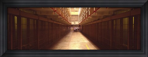 Framed Cell Block In A Prison, Alcatraz Island, San Francisco, California, USA Print