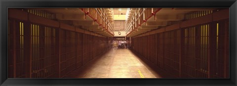 Framed Cell Block In A Prison, Alcatraz Island, San Francisco, California, USA Print