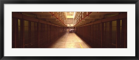 Framed Cell Block In A Prison, Alcatraz Island, San Francisco, California, USA Print