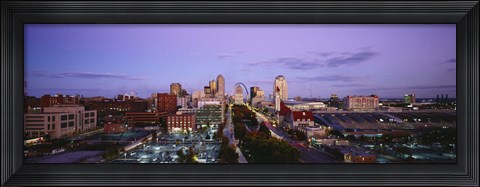 Framed St. Louis, Missouri at Dusk Print