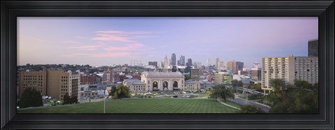Framed High Angle View Of A City, Kansas City, Missouri, USA Print