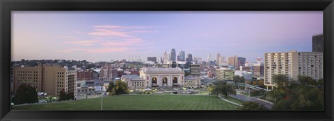 Framed High Angle View Of A City, Kansas City, Missouri, USA Print