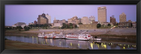 Framed Buildings At The Waterfront, Memphis, Tennessee Print