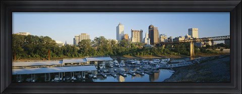 Framed City At Dusk, Memphis, Tennessee, USA Print