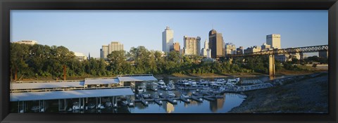 Framed City At Dusk, Memphis, Tennessee, USA Print