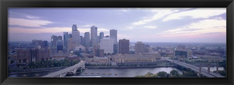 Framed Buildings In A City, Minneapolis, Minnesota, USA Print