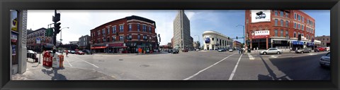 Framed Buildings in a city, Wicker Park and Bucktown, Chicago, Illinois, USA Print