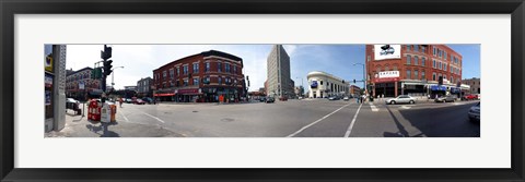 Framed Buildings in a city, Wicker Park and Bucktown, Chicago, Illinois, USA Print