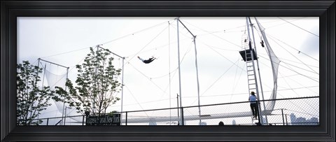Framed Trapeze School New York, Hudson River Park, NYC, New York City, New York State, USA Print