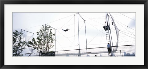 Framed Trapeze School New York, Hudson River Park, NYC, New York City, New York State, USA Print