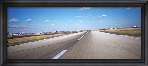 Framed Runway at an airport, Philadelphia Airport, New York State, USA Print