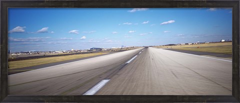 Framed Runway at an airport, Philadelphia Airport, New York State, USA Print