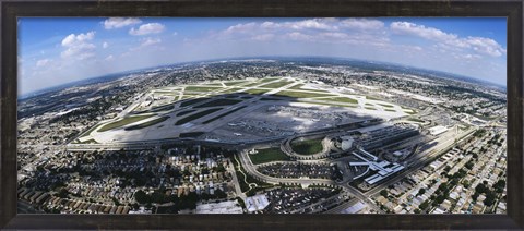 Framed Aerial view of an airport, Midway Airport, Chicago, Illinois, USA Print