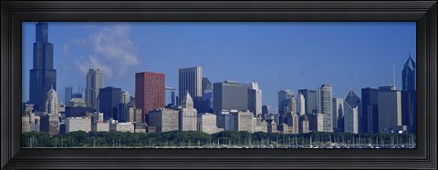 Framed Chicago Skyscrapers, Illinois Print
