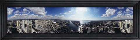 Framed 360 degree view of a city, Tampa, Hillsborough County, Florida, USA Print