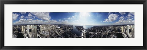 Framed 360 degree view of a city, Tampa, Hillsborough County, Florida, USA Print