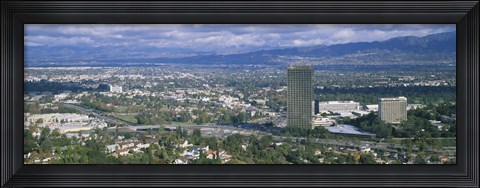 Framed High angle view of a city, Studio City, Los Angeles, California Print