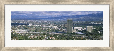 Framed High angle view of a city, Studio City, Los Angeles, California Print