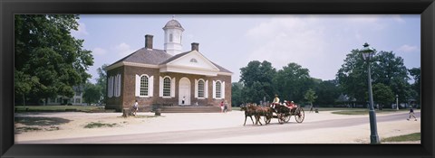 Framed Carriage moving on a road, Colonial Williamsburg, Williamsburg, Virginia, USA Print