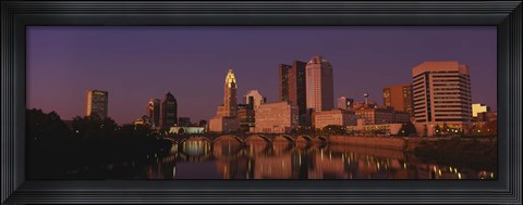 Framed Buildings at the waterfront, Columbus, Ohio, USA Print