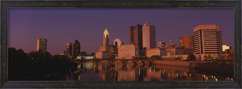 Framed Buildings at the waterfront, Columbus, Ohio, USA Print