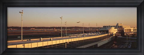 Framed High angle view of an airport, Ronald Reagan Washington National Airport, Washington DC, USA Print