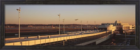Framed High angle view of an airport, Ronald Reagan Washington National Airport, Washington DC, USA Print