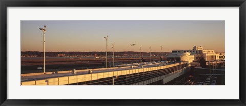 Framed High angle view of an airport, Ronald Reagan Washington National Airport, Washington DC, USA Print