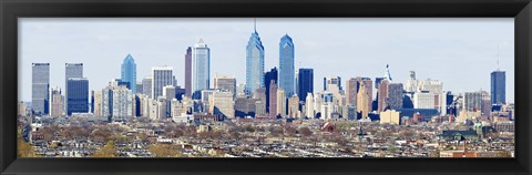 Framed Philadelphia skyline, Pennsylvania, USA Print